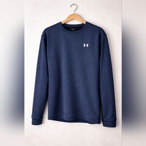 Under Armour Golf Crewneck Sweatshirt Blue Lightweight Performance Pullover L